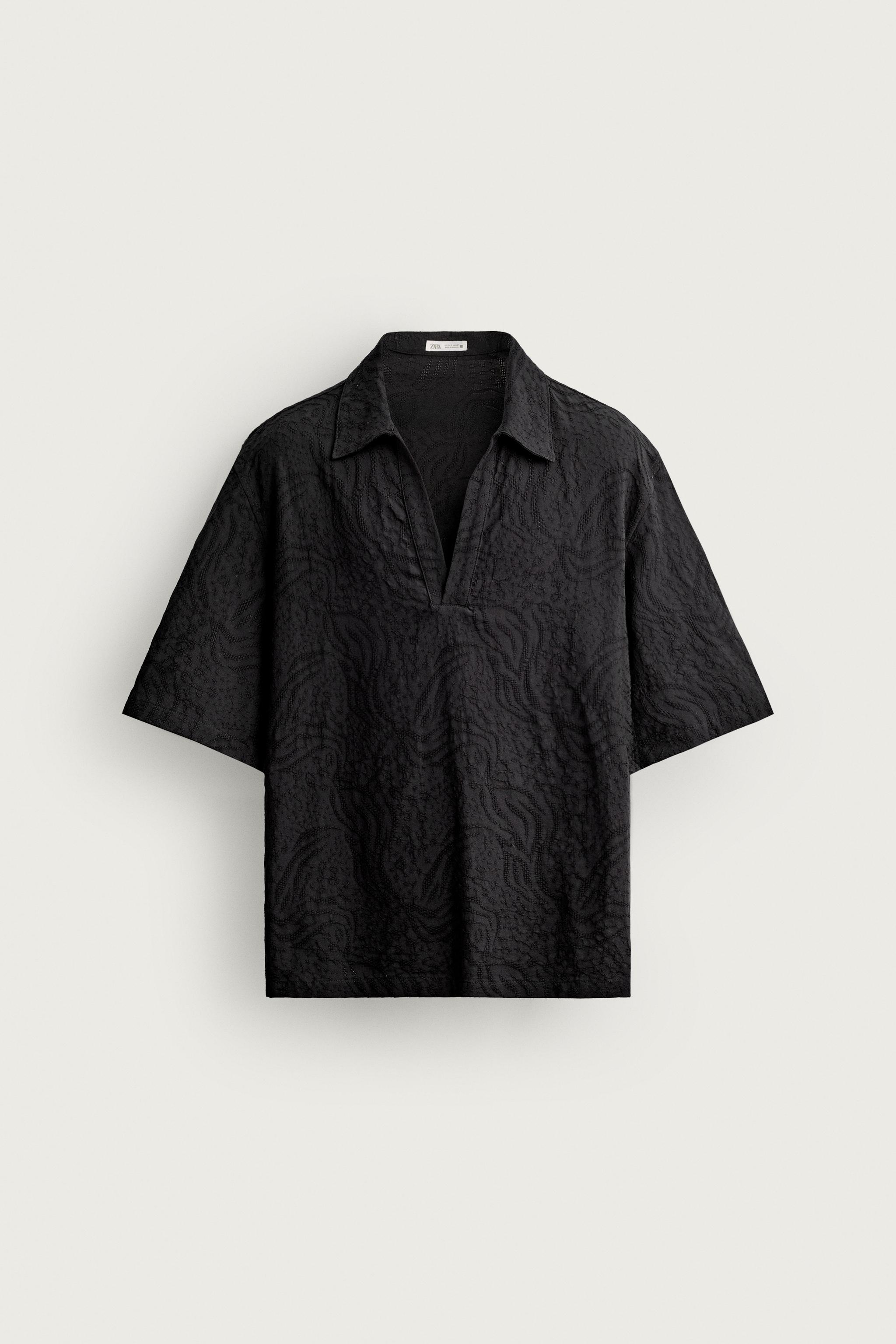 RELAXED FIT JACQUARD POLO SHIRT